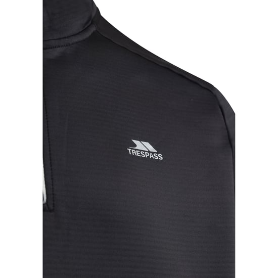 Trespass - "Jay" Oberteil für Herren, mit kurzem Reißverschluss, Langärmlig (Schwarz) - Image 3