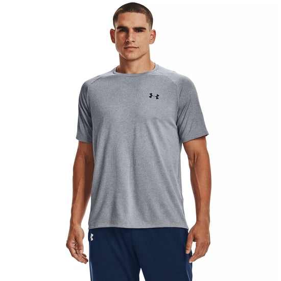 Under Armour - "Tech" T-Shirt für Herren (Hellgrau meliert/Schwarz) - Image 4