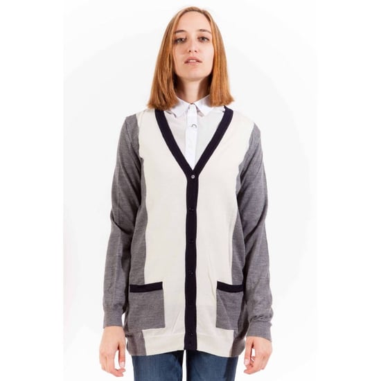 Farbenblock Strickcardigan - Image 1