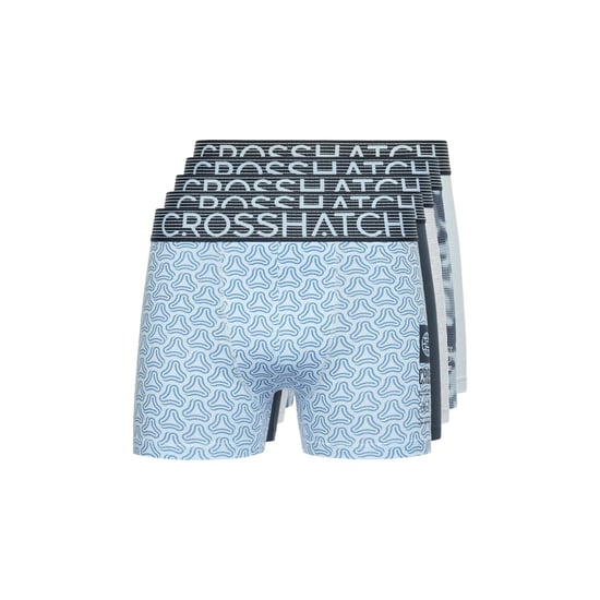 Crosshatch - "Buzzard" Boxershorts für Herren(5er-Pack) (Marineblau/Grau/Blau) - Image 1