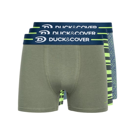 Duck and Cover - "Amero" Boxershorts für Herren (3er-Pack) (Grün/Blau/Grau) - Image 1