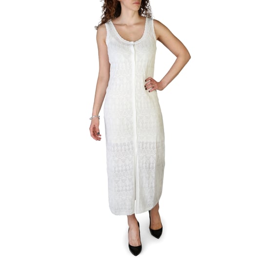 Spitzen-Midi-Kleid mit Knopfleiste - Image 1