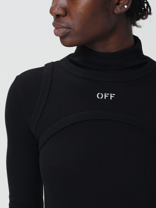 Gerippte Strick-Mock-Neck Figurbetontes Kleid - Image 4