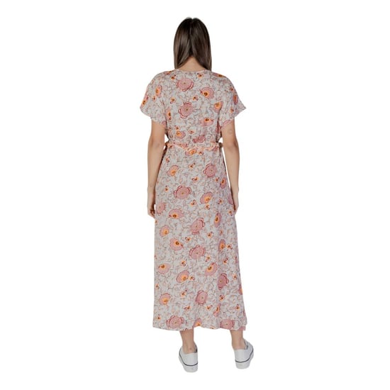 Blumiges Maxikleid mit V-Ausschnitt und kurzen Ärmeln - Image 2