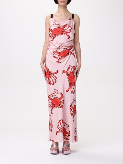 Krebsmuster Seiden-Maxi-Kleid - Image 1