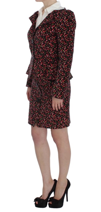 Blumenmuster Mini-Kleid mit Kragen und langen Ärmeln - Image 2