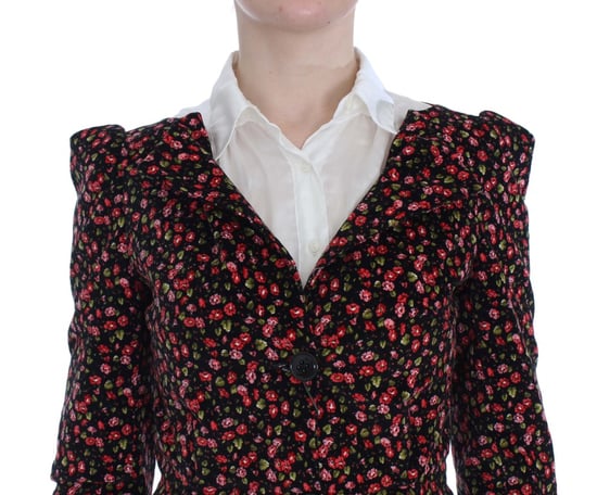 Blumenmuster Mini-Kleid mit Kragen und langen Ärmeln - Image 4
