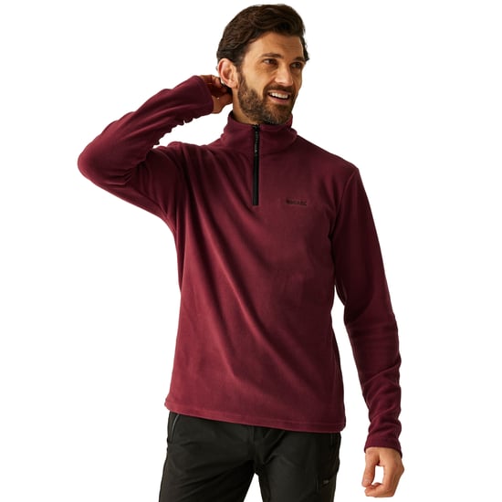Regatta Great Outdoors Herren Thompson Fleece-Top mit Reißverschluss bis zur Brust (Dunkles Weinrot) - Image 4