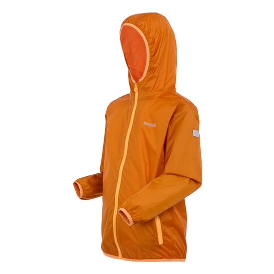 Regatta Great Outdoors Kinder Regenjacke Lever II (Fuchs/Helle Ringelblume) - Image 3