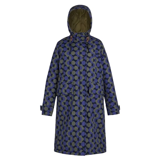 Regatta - "Orla Kiely" Jacke, wasserfest für Damen, Lang (Blau/Dunkel-Olive) - Image 1