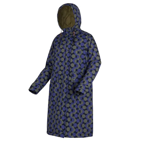Regatta - "Orla Kiely" Jacke, wasserfest für Damen, Lang (Blau/Dunkel-Olive) - Image 3