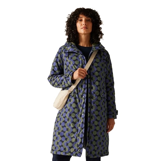 Regatta - "Orla Kiely" Jacke, wasserfest für Damen, Lang (Blau/Dunkel-Olive) - Image 4