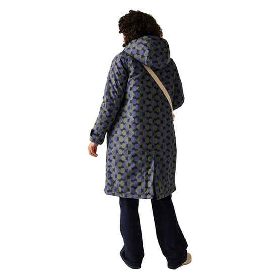 Regatta - "Orla Kiely" Jacke, wasserfest für Damen, Lang (Blau/Dunkel-Olive) - Image 5
