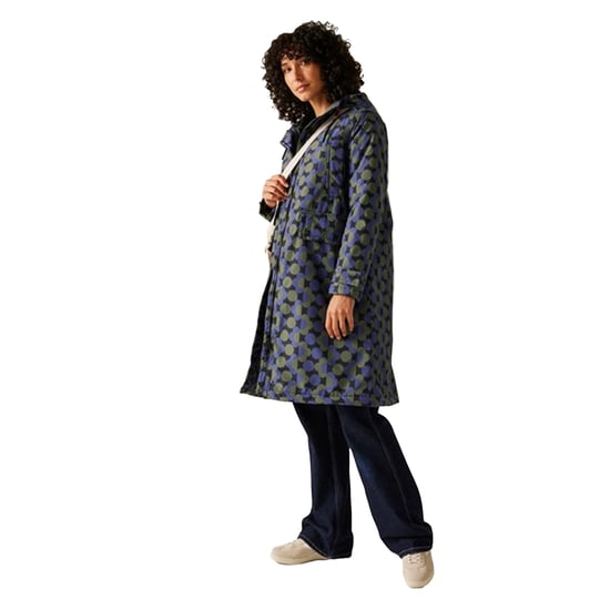 Regatta - "Orla Kiely" Jacke, wasserfest für Damen, Lang (Blau/Dunkel-Olive) - Image 6