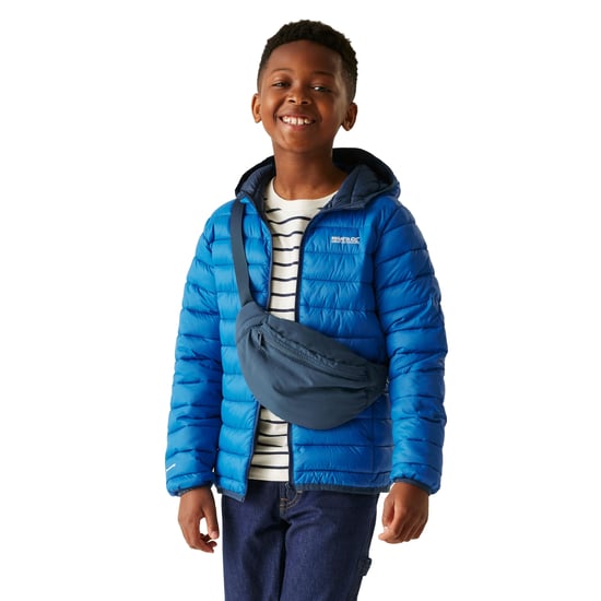 Regatta - "Marizion" Steppjacke mit Kapuze für Kinder (Schnorchel-Blau/Dunkel-Jeansblau) - Image 4