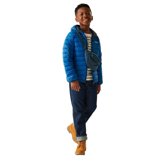 Regatta - "Marizion" Steppjacke mit Kapuze für Kinder (Schnorchel-Blau/Dunkel-Jeansblau) - Image 5