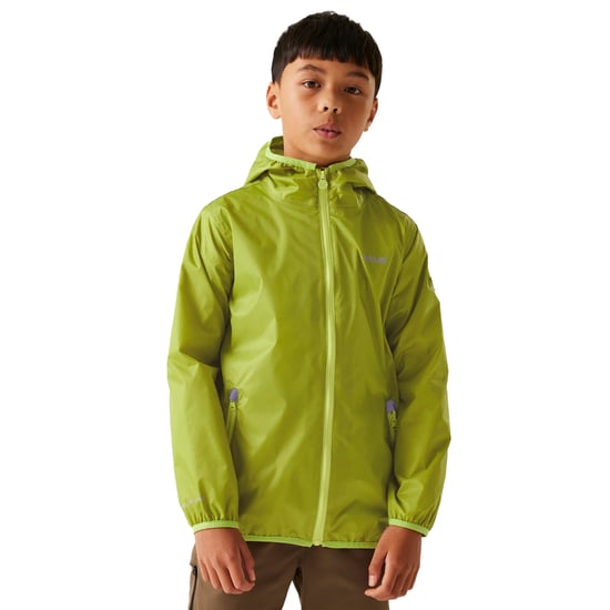 Regatta Great Outdoors Kinder Regenjacke Lever II (Grenoble Grün/Wilde Limette) - Image 4