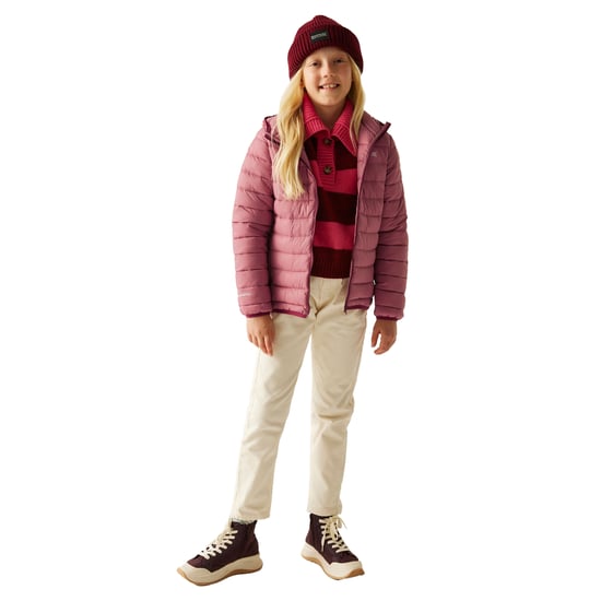 Regatta - "Marizion" Steppjacke mit Kapuze für Kinder (Dunkel-Orange/Graurosa) - Image 4