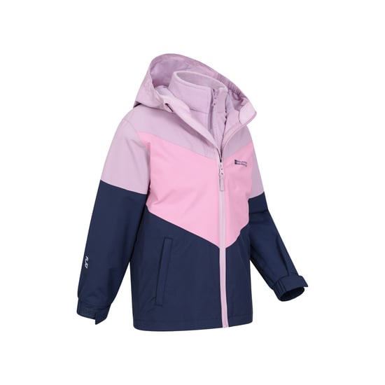Mountain Warehouse - "Lightning II" Jacke, wasserfest 3 in 1 für Kinder (Dunkelblau/Pink) - Image 3