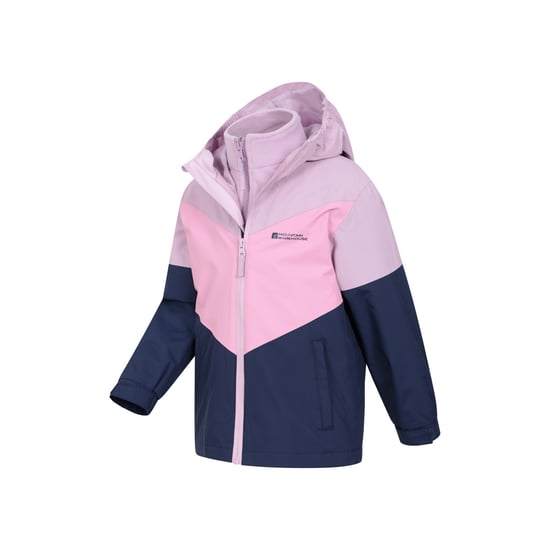 Mountain Warehouse - "Lightning II" Jacke, wasserfest 3 in 1 für Kinder (Dunkelblau/Pink) - Image 4