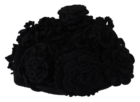 Rose Appliqu Mütze schwarz - Image 5
