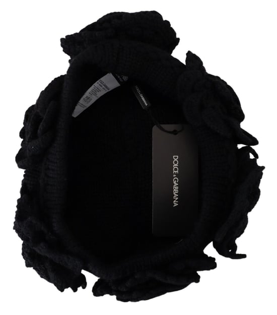 Rose Appliqu Mütze schwarz - Image 6