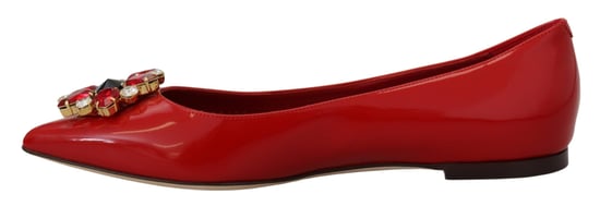 Lackleder Ballerinas Rote Kristalle - Image 4