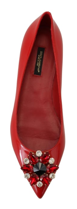 Lackleder Ballerinas Rote Kristalle - Image 6