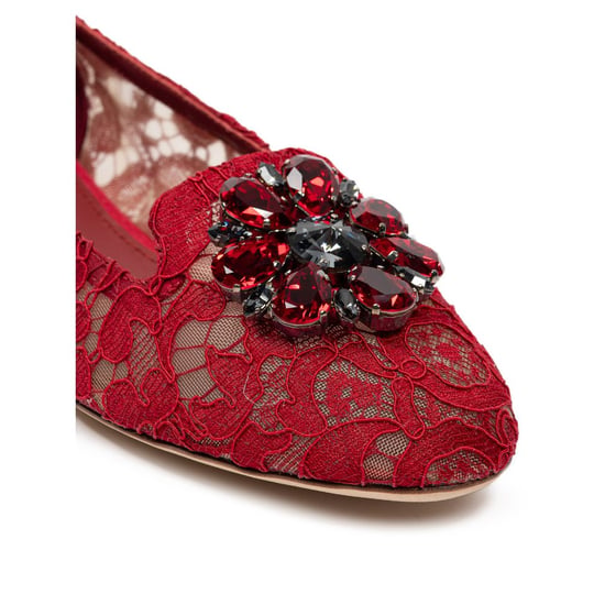 Spitzenballerinas Rote Verzierte Ballerinas - Image 4