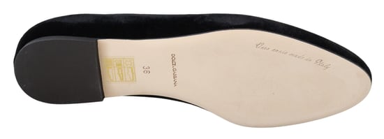 Samt Ballerina Flats Schwarz - Image 3