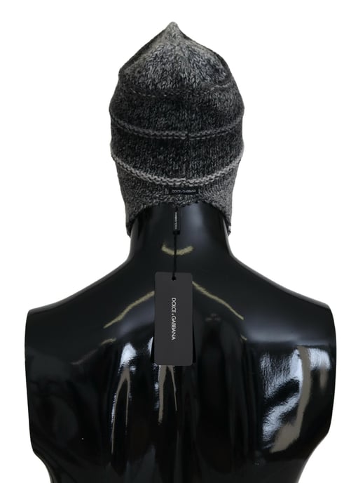 Balaklava Wollmütze Graue Pompom Mütze - Image 3