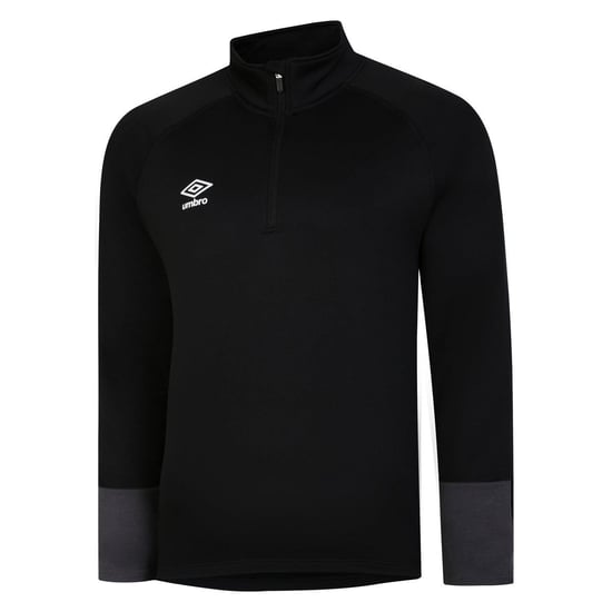Umbro - "Total Training" Trainingsjacke mit kurzem Reißverschluss für Kinder (Schwarz/Weiß/Kohlen-Schwarz) - Image 1