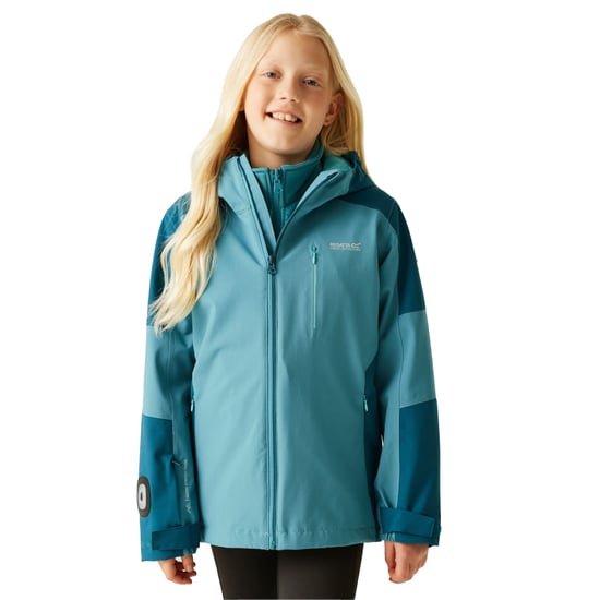 Regatta - "Trekktain" Jacke für Mädchen, 3 in 1 (Leuchtend Blau/Blaugrau) - Image 1