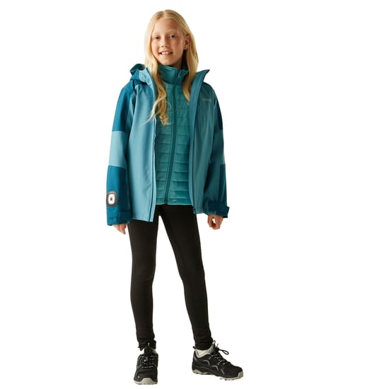 Regatta - "Trekktain" Jacke für Mädchen, 3 in 1 (Leuchtend Blau/Blaugrau) - Image 4