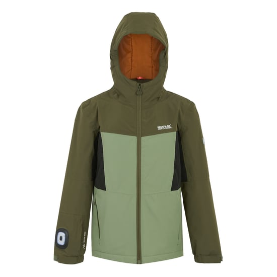 Regatta - "Beamz" Jacke, wasserfest für Kinder, Isoliert (Oliv/Ölgrün/Schwarz) - Image 1