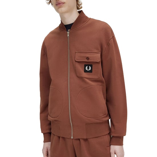 Fred Perry - Bomberjacke für Herren, Durchgehender Reißverschluss (Whiskybraun) - Image 3