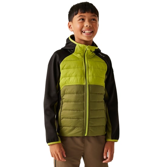 Regatta - "Kielder IX" Hybridjacke für Kinder (Nephrit Grün/Grenoble Grün/Schwarz) - Image 4