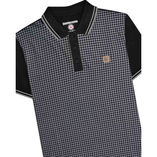 Lambretta - Poloshirt für Herren, Groß und Hoch (Schwarz/Eisen) - Image 3