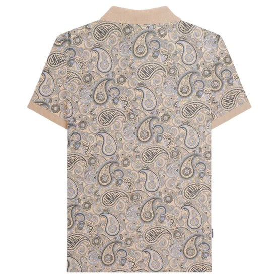 Lambretta Herren Paisley Poloshirt (Stein) - Image 2