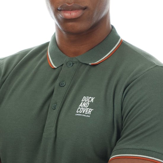 Duck and Cover - "Melports" Poloshirt für Herren (Grün/Hellgrün/Blau) - Image 3
