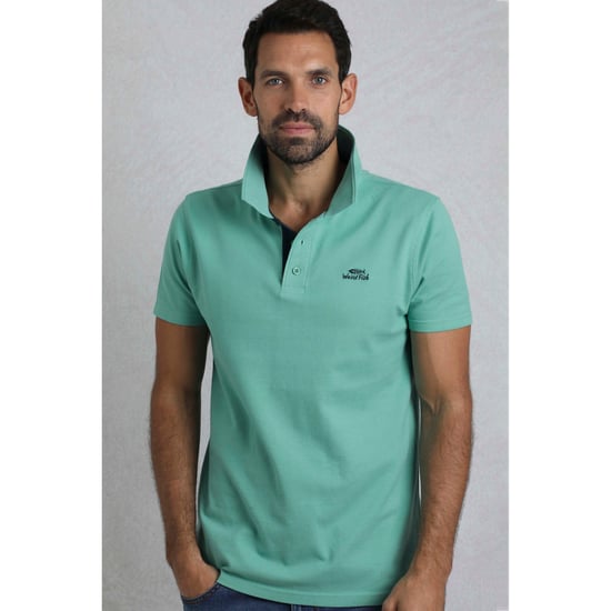 Weird Fish - "Miles" Poloshirt Baumwolle aus biologischem Anbau für Herren (Aquamarinblau) - Image 3