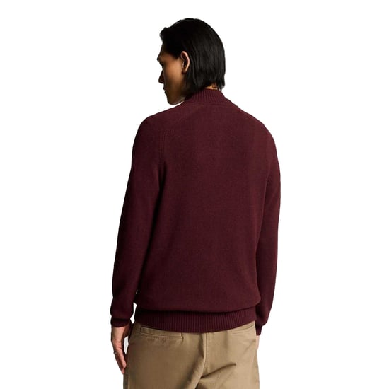 Lyle & Scott - Pullover für Herren, mit kurzem Reißverschluss, Sattelärmel (Rot) - Image 2