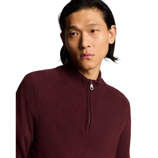 Lyle & Scott - Pullover für Herren, mit kurzem Reißverschluss, Sattelärmel (Rot) - Image 3