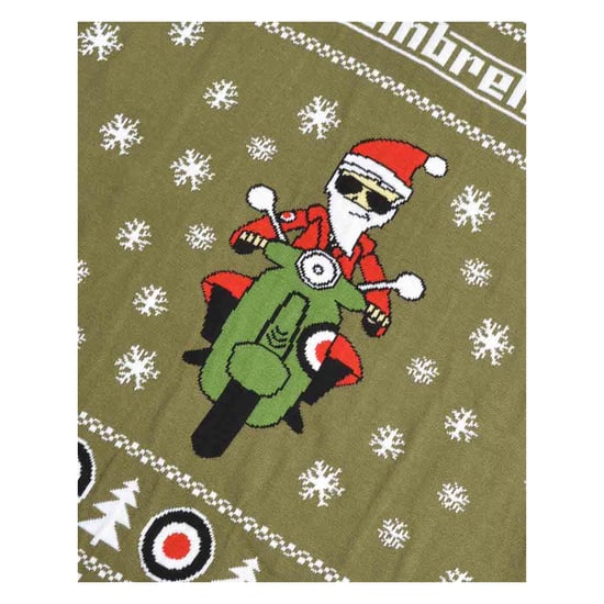 Lambretta - "AW25" Pullover für Herren, weihnachtliches Design (Khaki) - Image 4