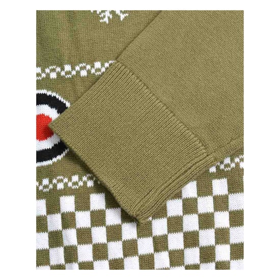 Lambretta - "AW25" Pullover für Herren, weihnachtliches Design (Khaki) - Image 5