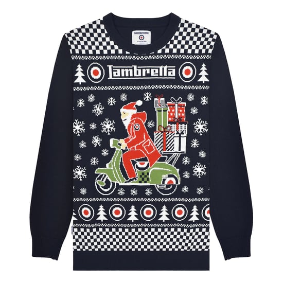 Lambretta - "AW25" Pullover für Herren, weihnachtliches Design (Marine) - Image 1