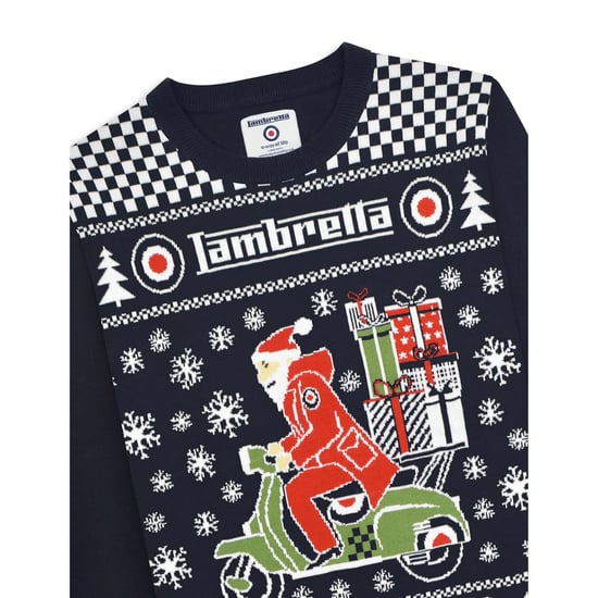 Lambretta - "AW25" Pullover für Herren, weihnachtliches Design (Marine) - Image 3
