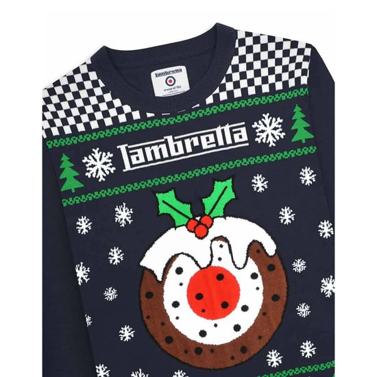 Lambretta - "AW25" Pullover für Herren, weihnachtliches Design (Marine) - Image 3