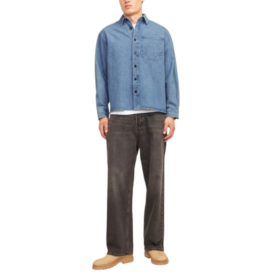 Denim-Hemd Langarm Klassische Passform - Image 1