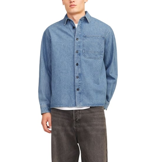 Denim-Hemd Langarm Klassische Passform - Image 4